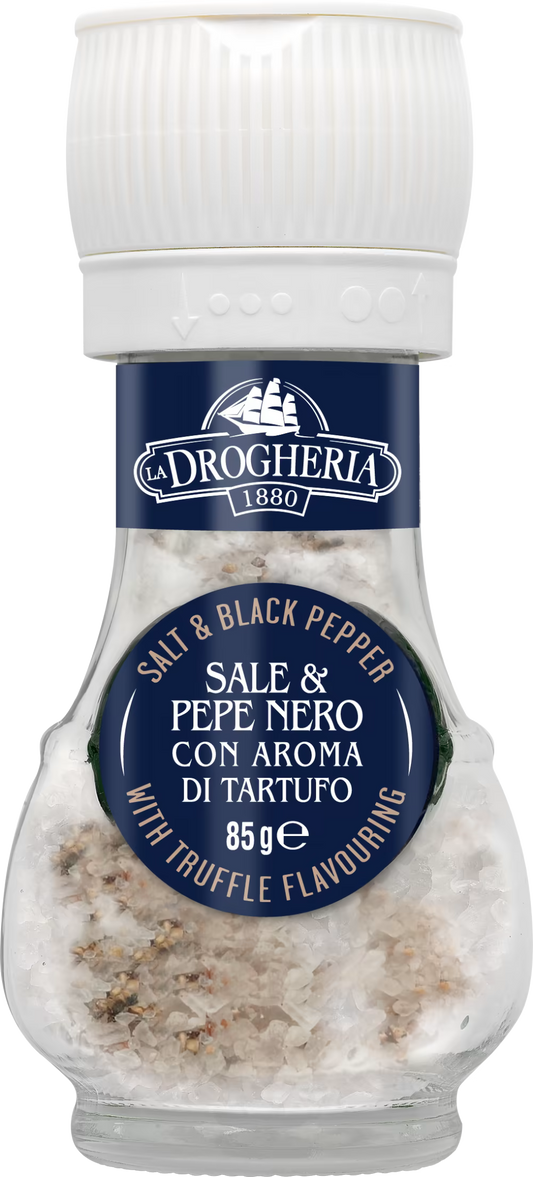 La Drogheria Salt & Black Pepper with Truffle Flavouring Mill 85g