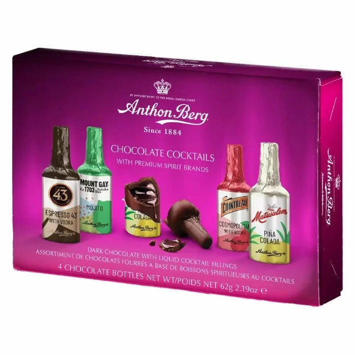 ANTHON BERG Chocolate Cocktail Liqueurs 4 Pieces 62g