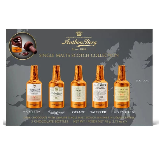 ANTHON BERG Single Malt Whisky Chocolate Bottles 5 Piece 78g