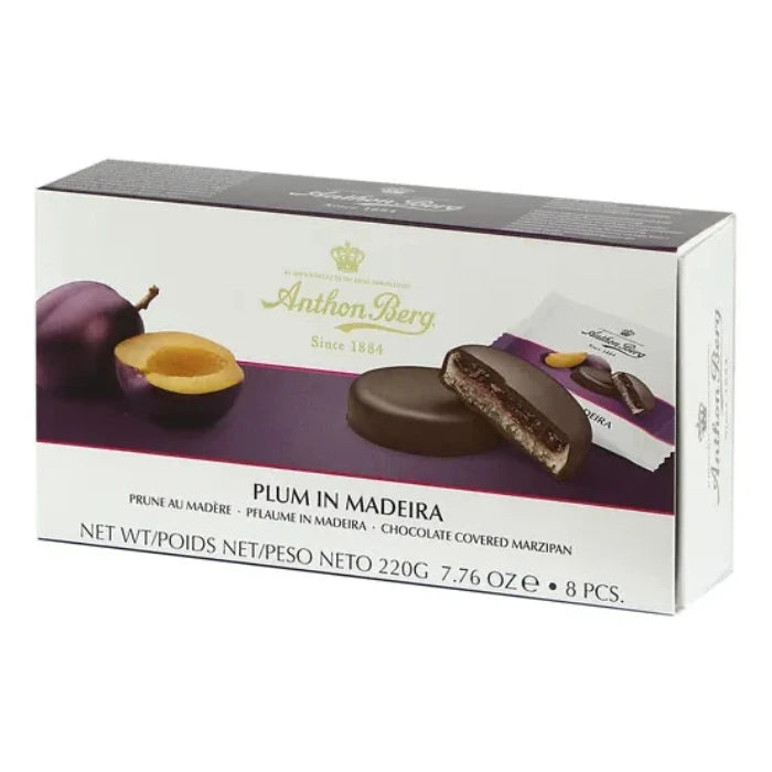 ANTHON BERG Plum in Madeira Dark Chocolate Covered Marzipan 220g