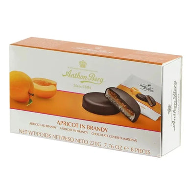 ANTHON BERG Apricot in Brandy Dark Chocolate Covered Marzipan 220g