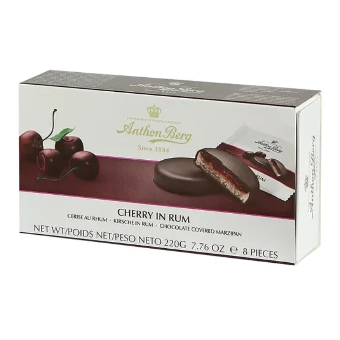 Anthon Berg Cherry in Rum Dark Chocolate Covered Marzipan 220g