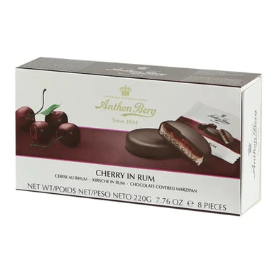 ANTHON BERG Cherry in Rum Dark Chocolate Covered Marzipan 220g