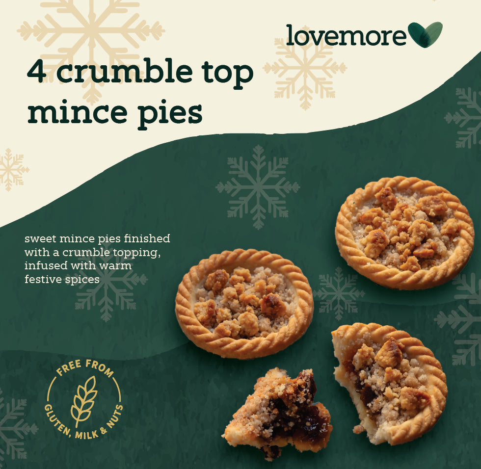 Lovemore Gluten Free Crumble Top Mince Pies