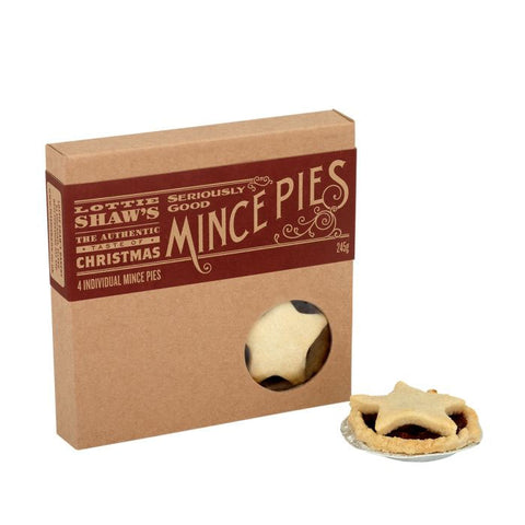 LOTTIE SHAW'S Seriously Good Mince Pies 4 Pack