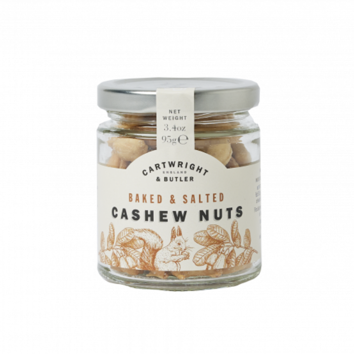 CARTWRIGHT & BUTLER Baked & Salted Cashew Nuts In Jar 95g