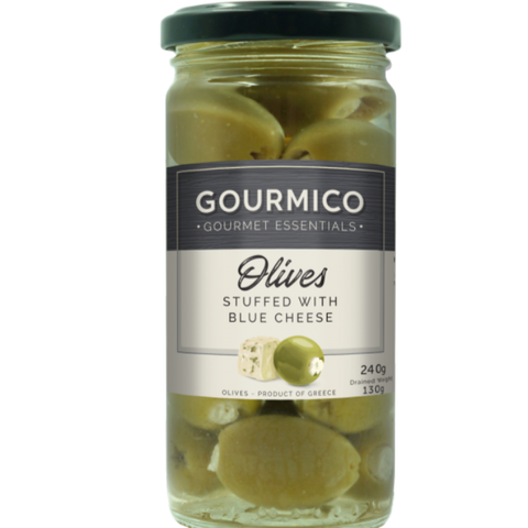 GOURMICO Green Olives stuffed with Blue Cheese 240g