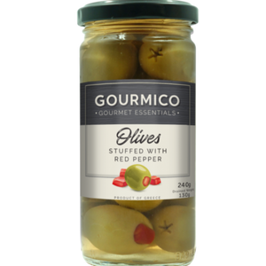 GOURMICO Green Olives stuffed with Red Pepper 240g