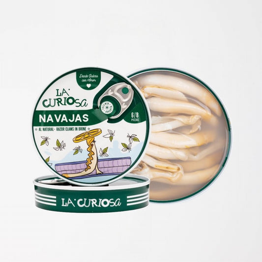 LA CURIOSA Razorclams in Brine 6/8 Pieces 120g