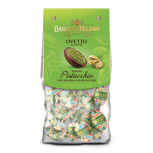 Baratti e Milano Milk Chocolate with Pistachio Eggs Bag 180g