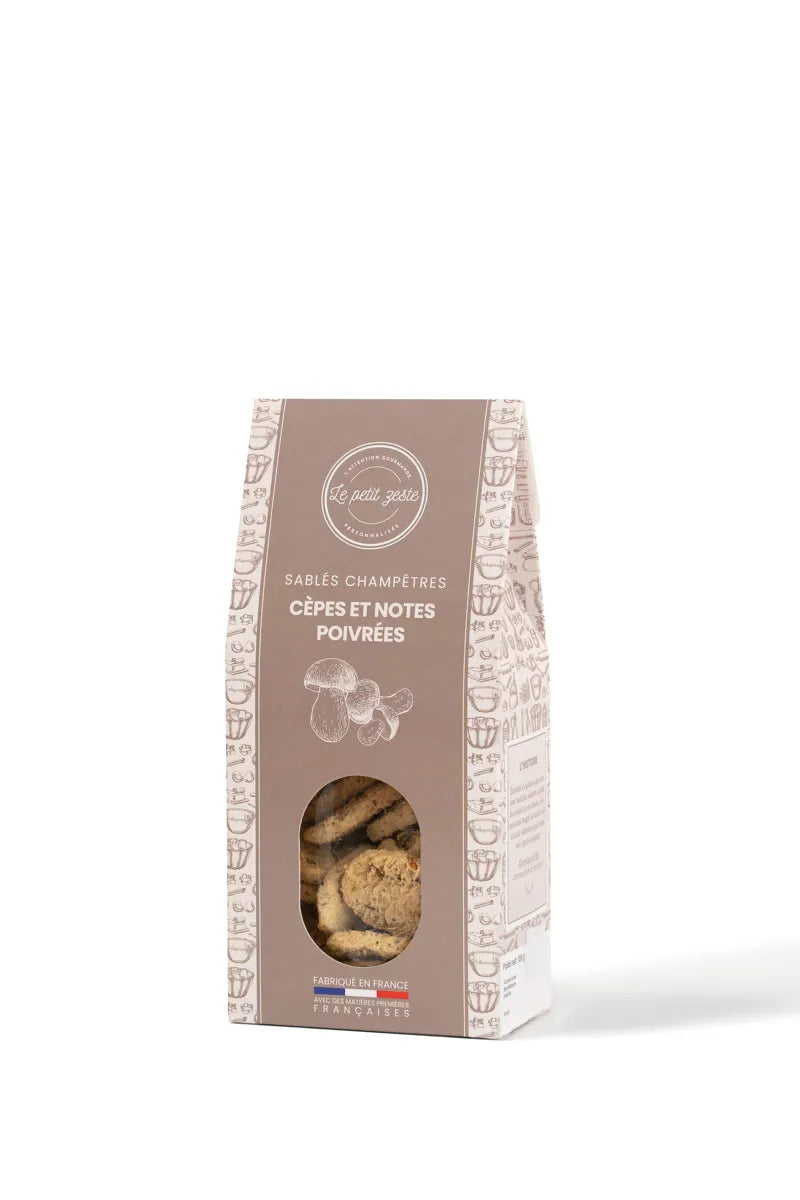 Le Petit Zeste Porcini Mushroom & Pepper Biscuits 100g