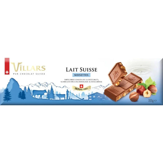 VILLARS Milk with Whole Hazelnuts Bar 300g