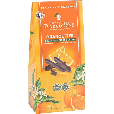 CHEVALIERS D'ARGOUGES Dark Chocolate Orange Sticks 160g