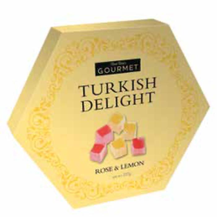 BON BON'S Gourmet Rose & Lemon Turkish Delight 227g