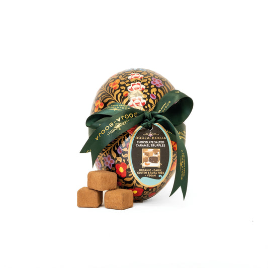 BOOJA-BOOJA Vegan Chocolate Salted Caramel Truffles Large Egg Gift