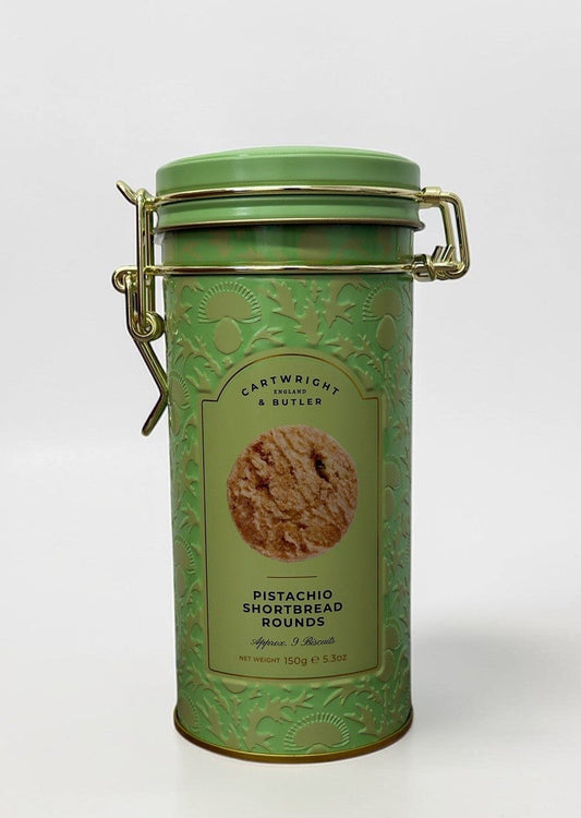 CARTWRIGHT & BUTLER Pistachio Shortbread Rounds In Tin 180g