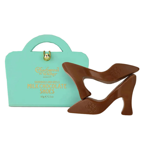 CHARBONNEL ET WALKER Blue Handbag and Milk Chocolate Heels
