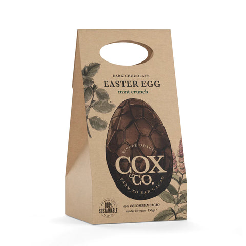 COX CO. 60% Mint Crunch Dark Chocolate Egg 155g