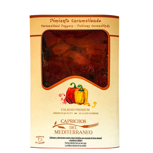 CAPRICHOS DEL MEDITERRANERO Caramelised Red Spanish Peppers Tray 320g