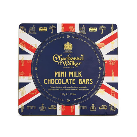 CHARBONNEL ET WALKER Union Jack Keepsake Tin with Mini Milk Chocolate Bars 150g