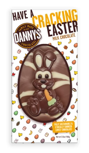 DANNY'S CHOCOLATES Have a Cracking Easter Rabbit Plaque Swirl Bar 100g