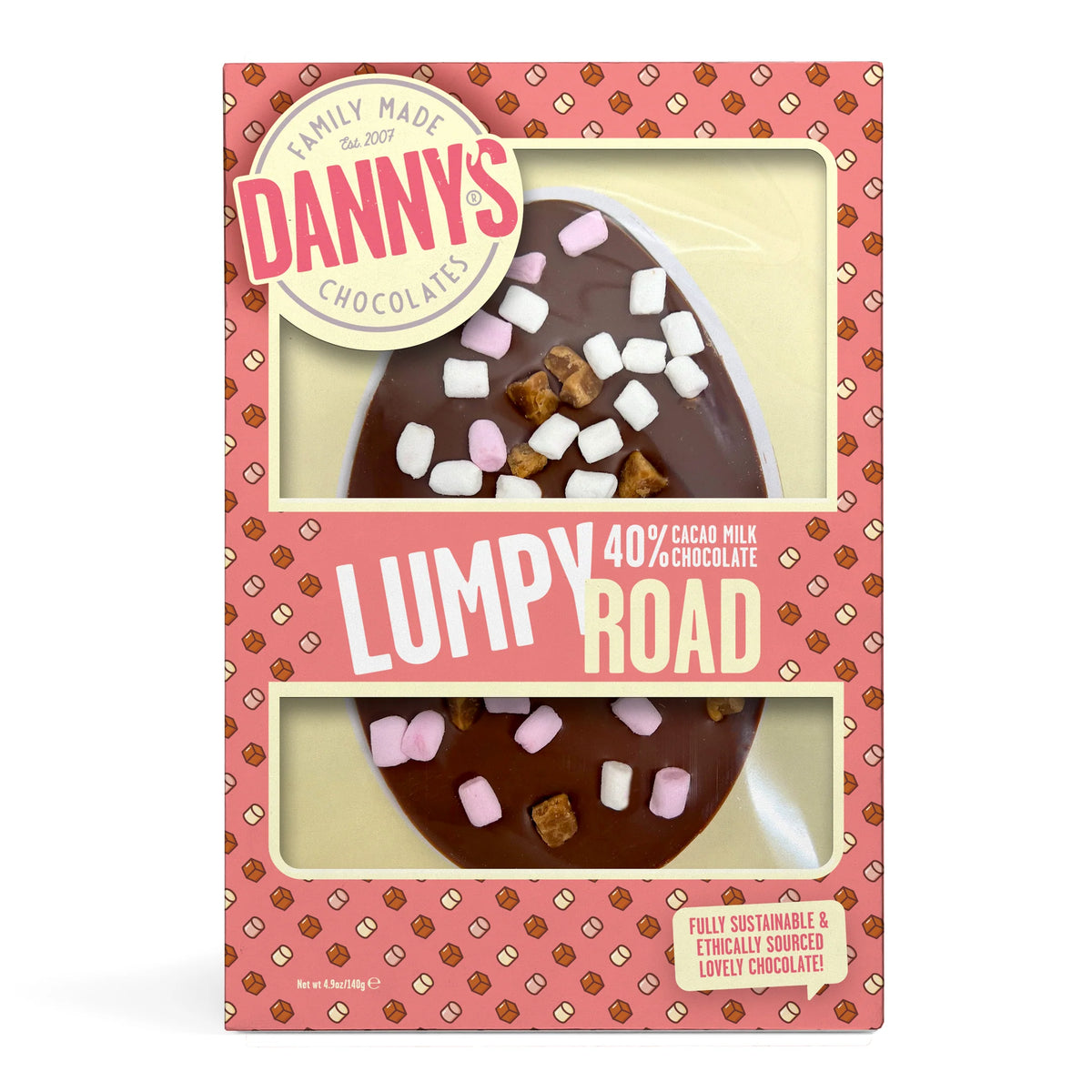 Danny’s Chocolates Easter Egg Bar Lumpy Road Easter 140g