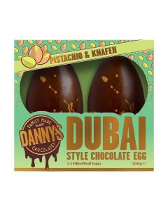DANNY'S CHOCOLATES DUBAI STYLE Pistachio & Kanafe Twin Egg Pack 200g