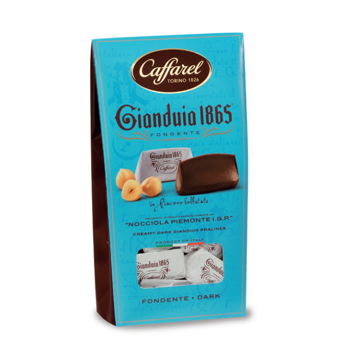 CAFFAREL Dark Gianduia window ballotin 150gr