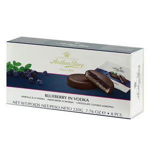 ANTHON BERG Blueberry in Vodka Dark Chocolate Covered Marzipan 220g