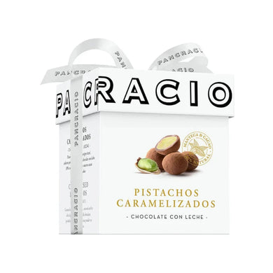 PANCRACIO Caramelised Pistachios covered with milk chocolate 70g