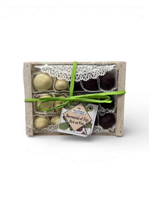 DOLCI PENSIERI DI CALABRIA Figs in Rum Covered in Dark and white Chocolate