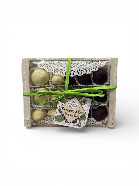 DOLCI PENSIERI DI CALABRIA Figs in Rum Covered in Dark and white Chocolate
