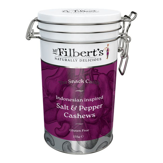 Mr Filbert's Indonesian Inspired Salt & Pepper Cashews Tin 235g