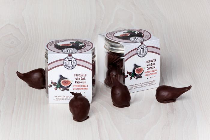 Think Mediterranean Figs Coated with Dark Chocolate Jar 100g