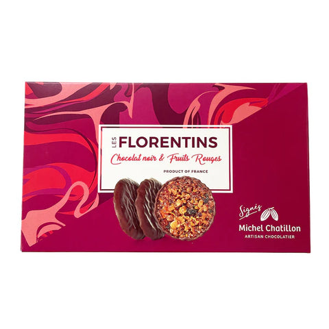 MAISON DE FLORENTINS Dark Chocolate & Red Fruit Florentins 100g