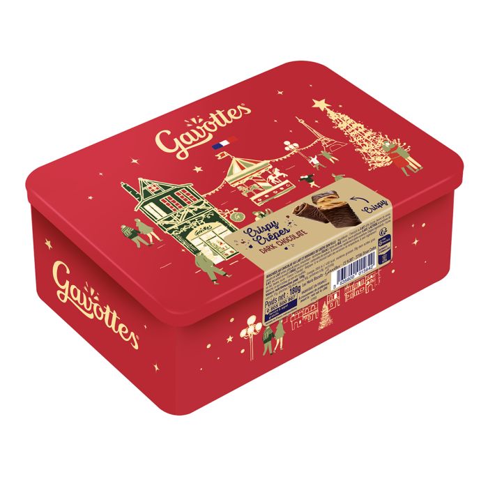 Gavottes Dark Chocolate Crêpes Dentelle Christmas Tin