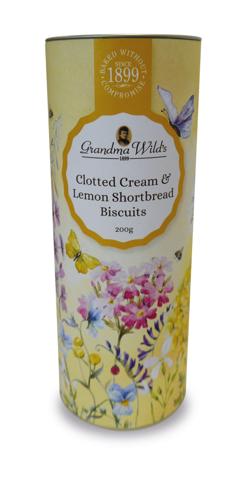 GRANDMA WILD'S Wildflower Meadow Tube Clotted Cream & Lemon Shortbread