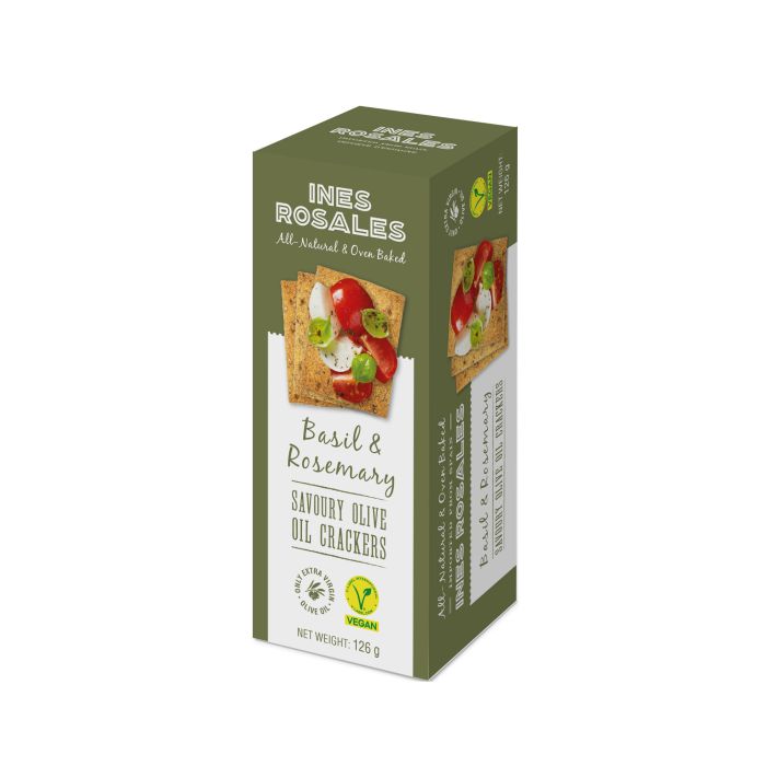 Inés Rosales Basil & Rosemary Crackers 126g