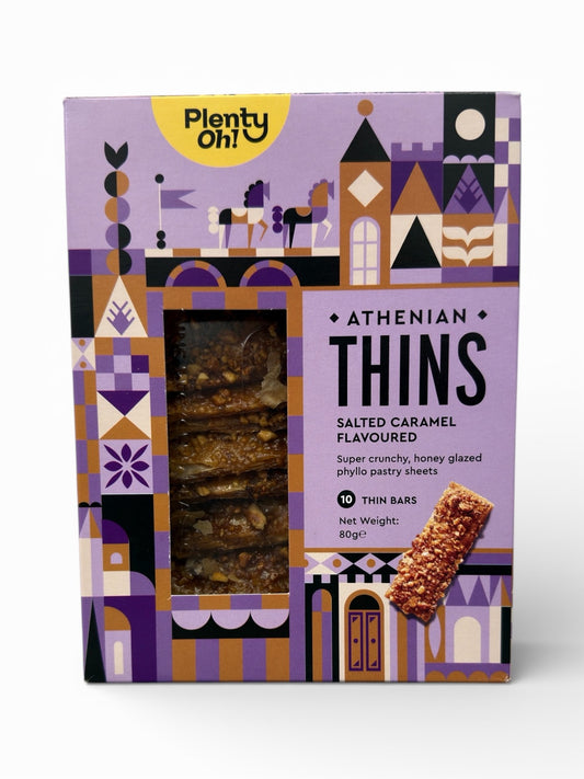 Kolionasios Plenty Oh Athenian Salted Caramel Thins 80g