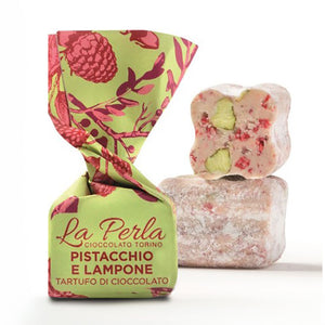 LA PERLA DI TORINO Pistachio & Raspberry Truffles 200g Bag