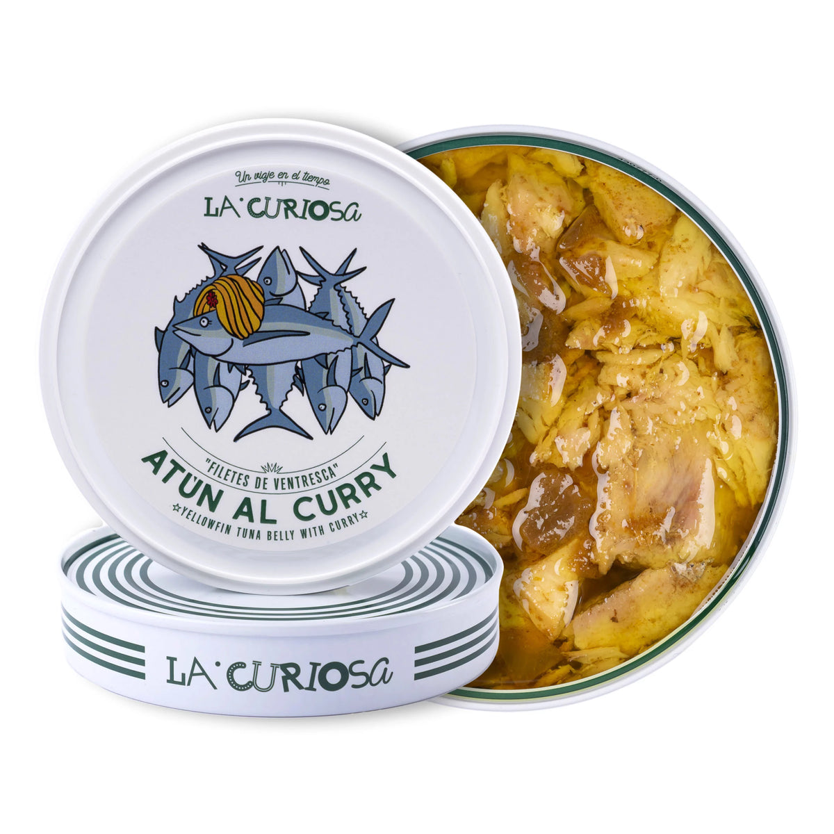 La Curiosa Tuna Belly Fillets with Green Curry 120g Tin