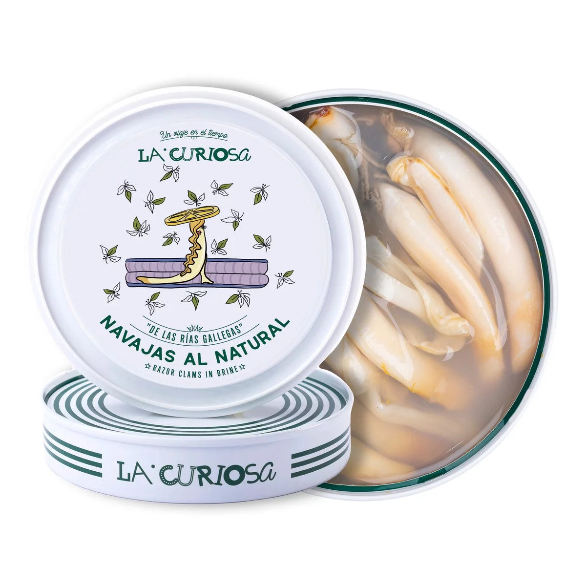 La Curiosa Razorclams in Brine 6/8 Pieces 120g