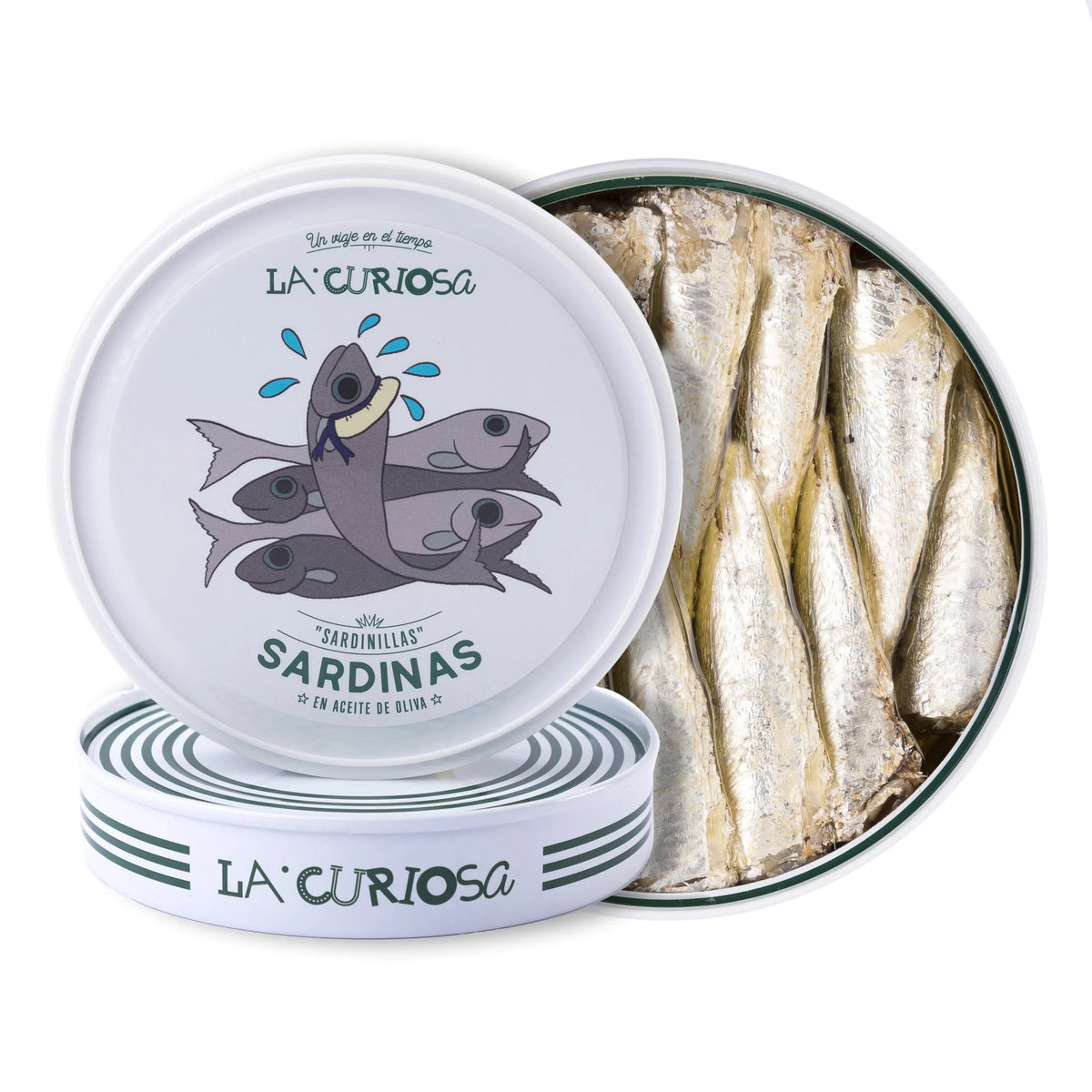 La Curiosa Small Sardines in Olive Oil 10/14 Pieces 120g Tin
