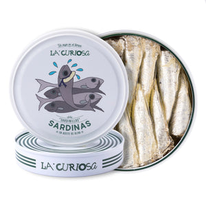 LA CURIOSA Small Sardines in Olive Oil 10/14 Pieces 120g Tin