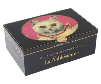 LA SABLÉSIENNE Cat Tin with chocolate chip sablés 250g