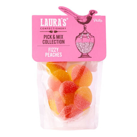 LAURA'S CONFECTIONERY Fizzy Peaches Pouch 148g