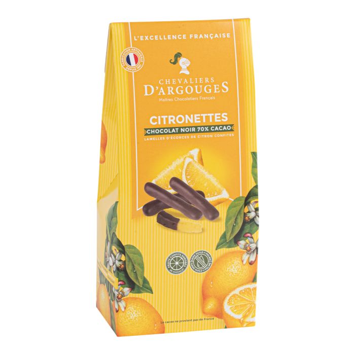 Les Chevaliers d'Argouges - Candied Lemon Peels in Dark Chocolate