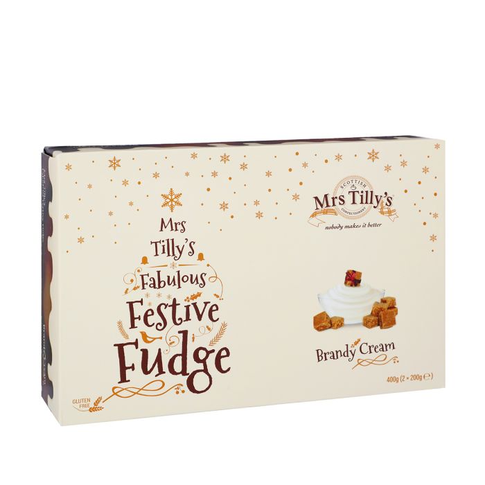 Mrs Tilly's Brandy Cream Festive Fudge Gift Box