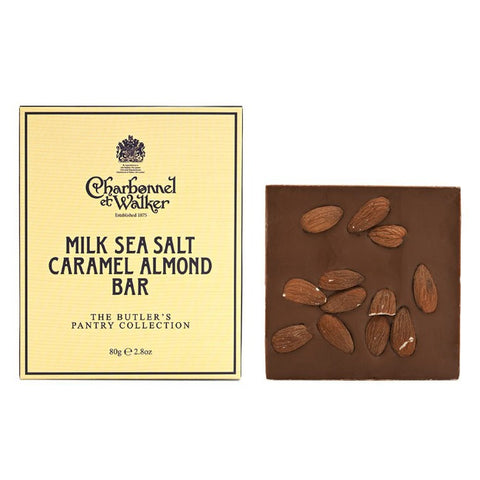 CHARBONNEL ET WALKER Milk Sea Salt Caramel Almond Bar 80g