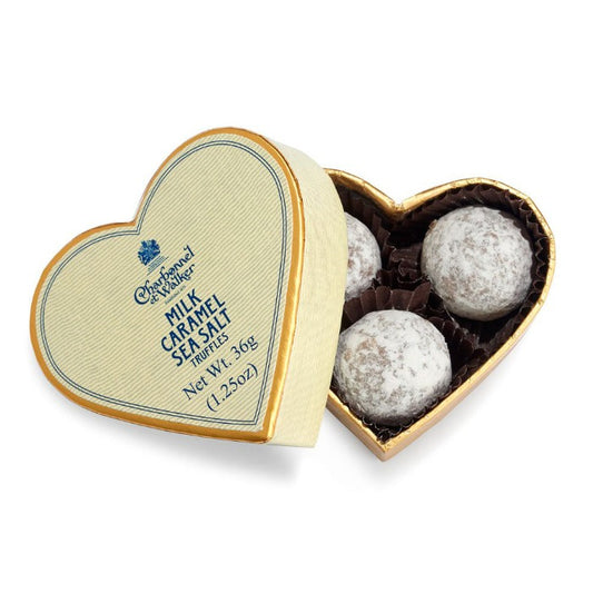 CHARBONNEL ET WALKER Milk Sea Salt Caramel Chocolate Truffles Cream Mini Heart 36g